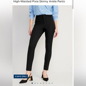 Old navy black pixie pants w/tags size 2